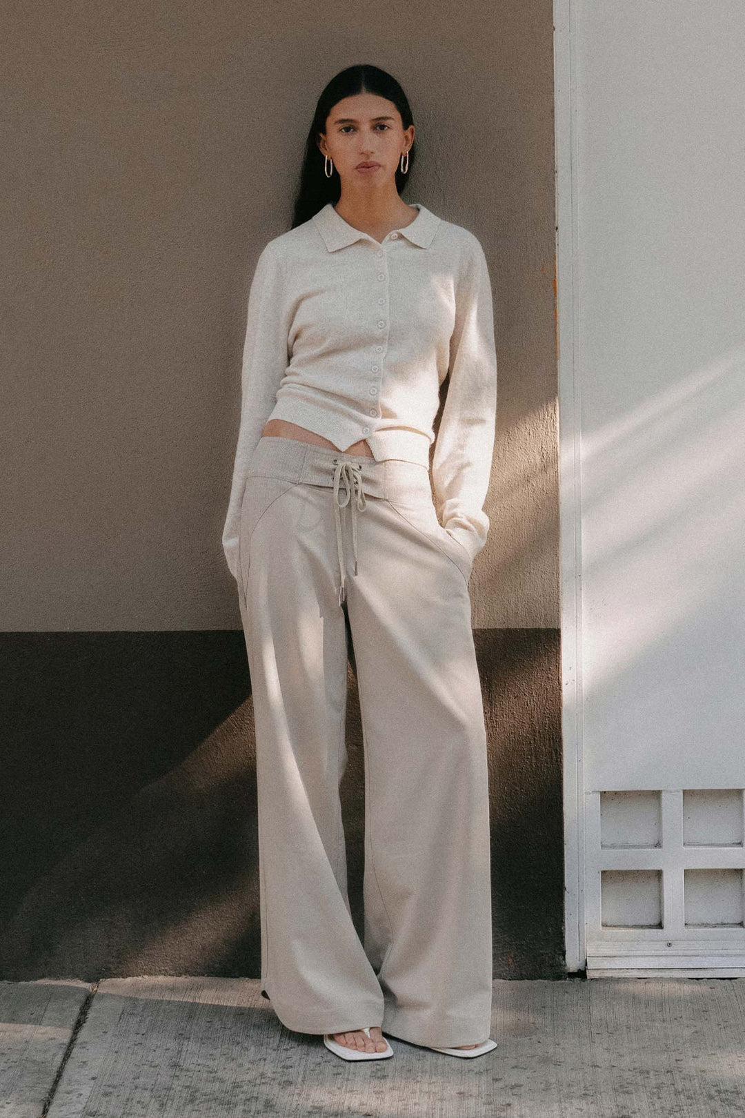 Celia Merino Knit Cardigan - Oat Marle