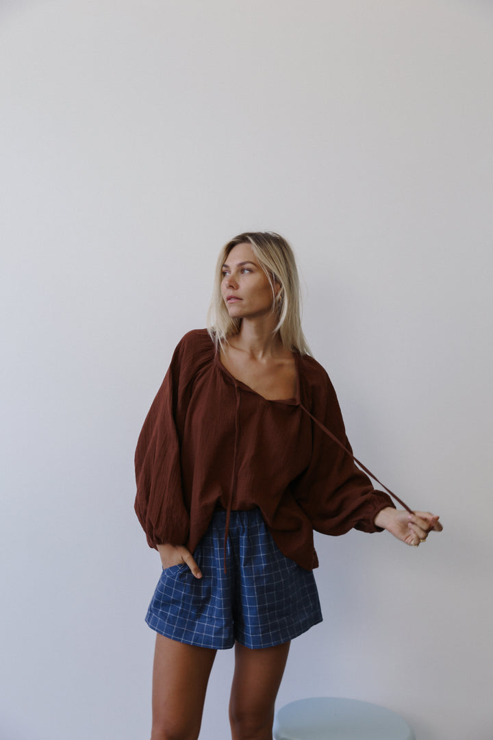 Cassie Blouse - Carob