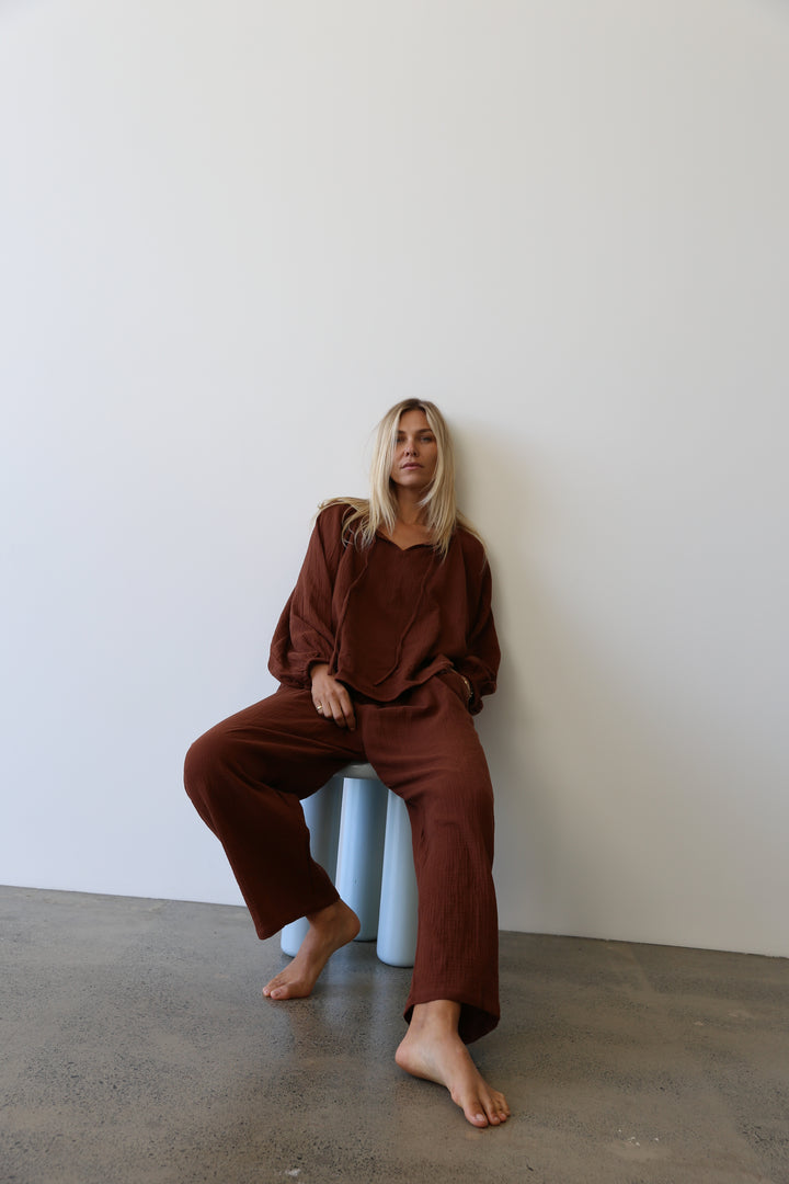 Cassie Blouse - Carob