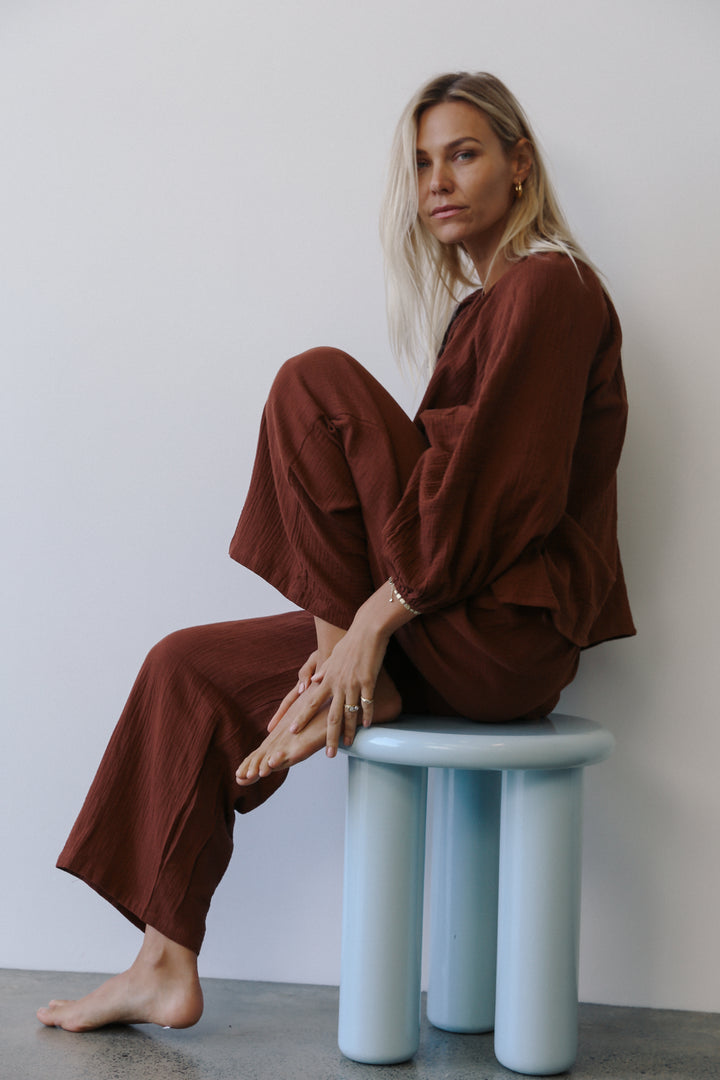 Cassie Blouse - Carob