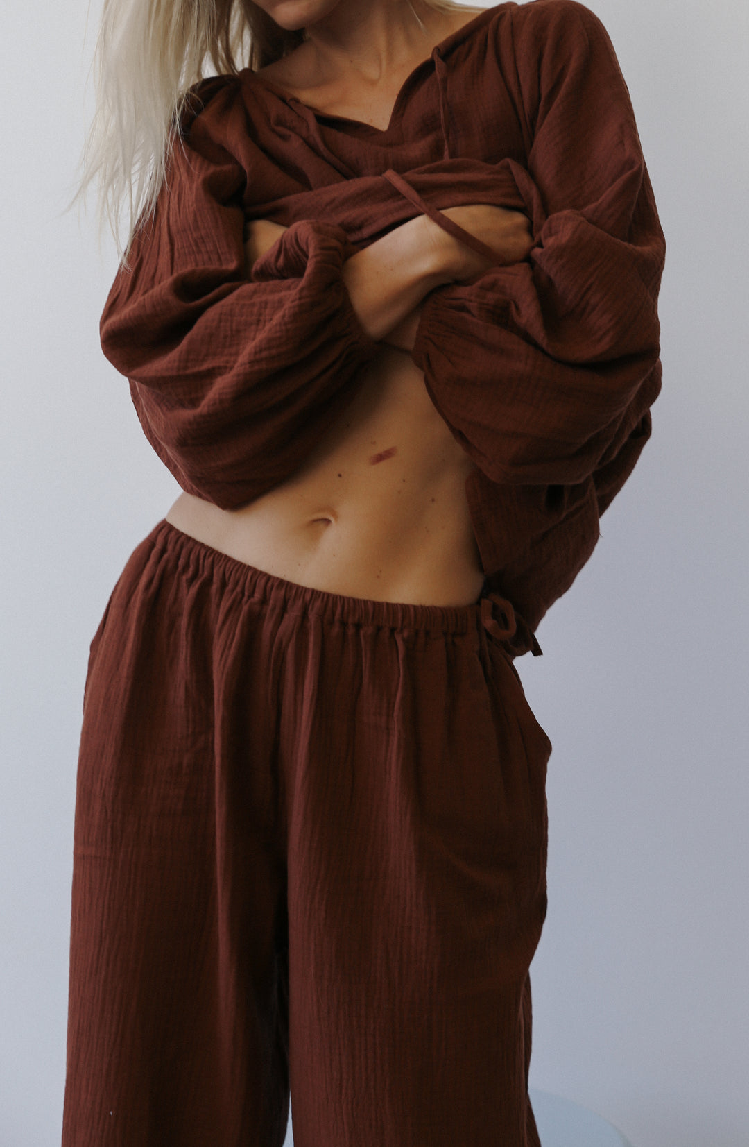Chloe Tie Pant - Carob