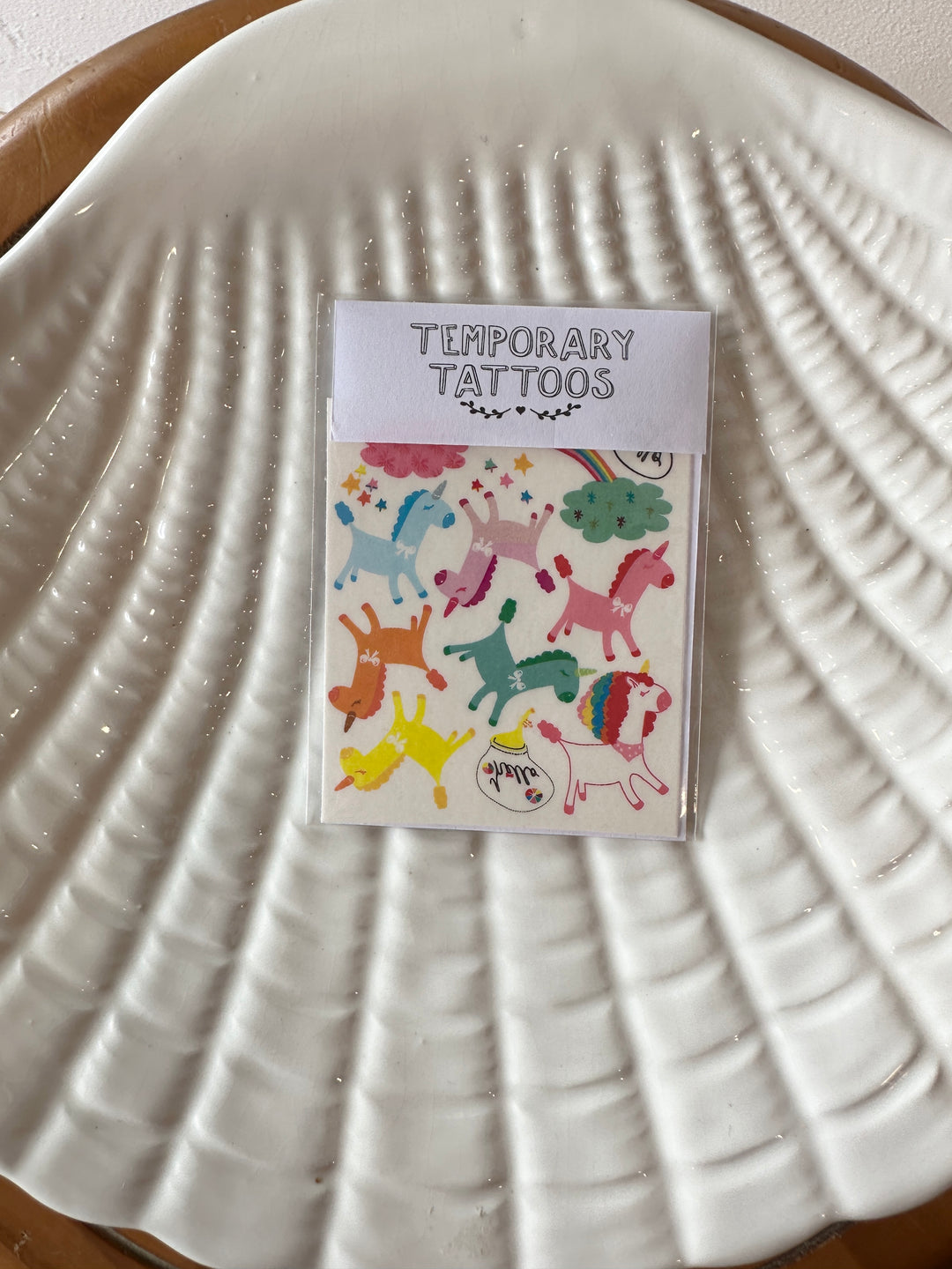 Rainbow Unicorns Temporary Tattoos