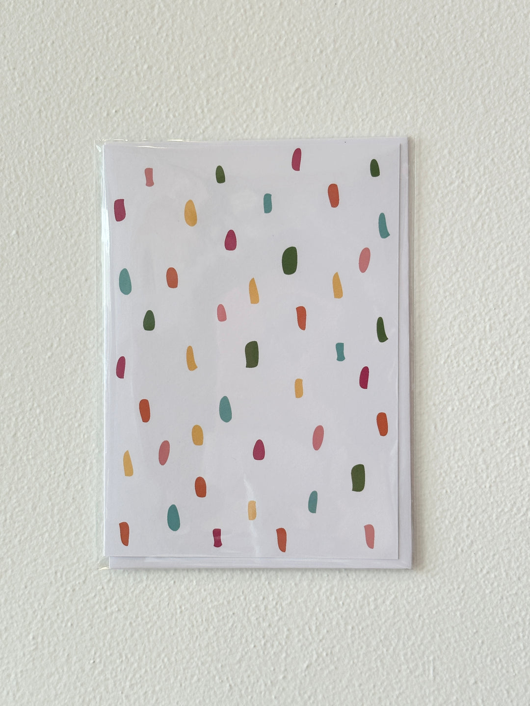 Colourful Confetti Rain Card