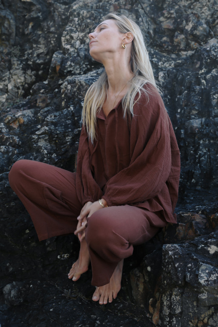 Cassie Blouse - Carob