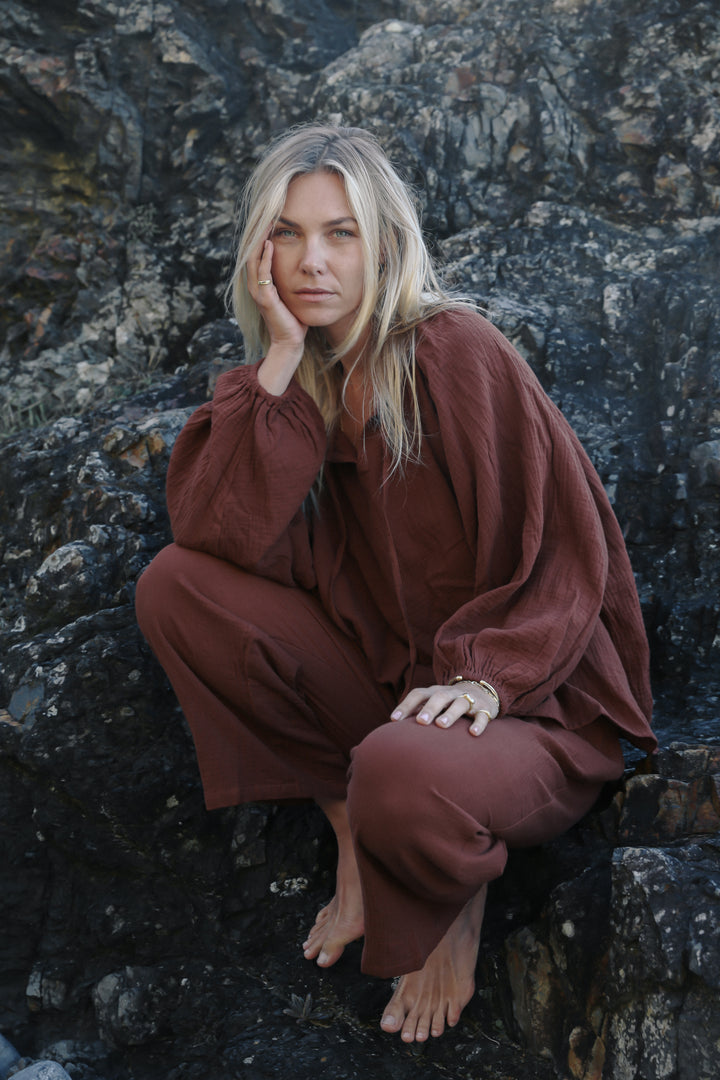 Cassie Blouse - Carob