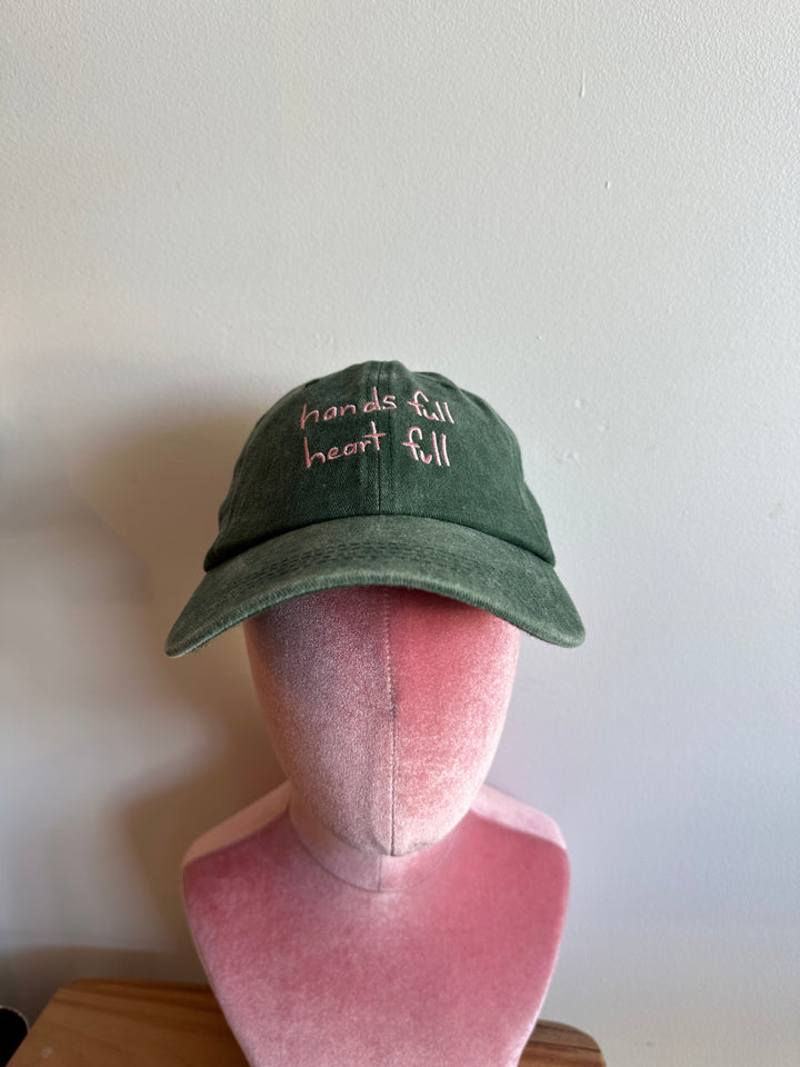 Heart Full Adults Cap - Green
