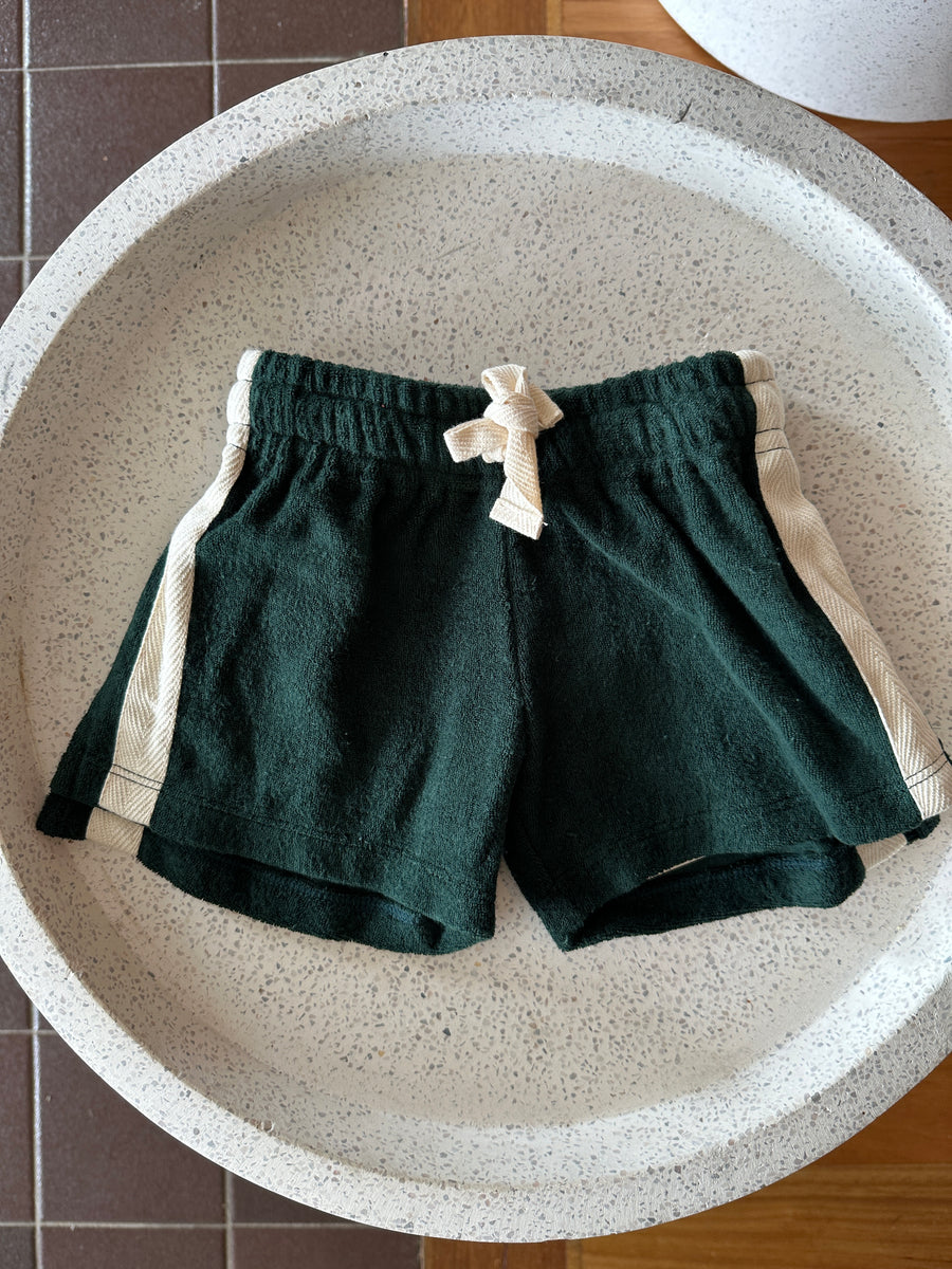 kids Mini Terry towelling Shorts forest atmosea