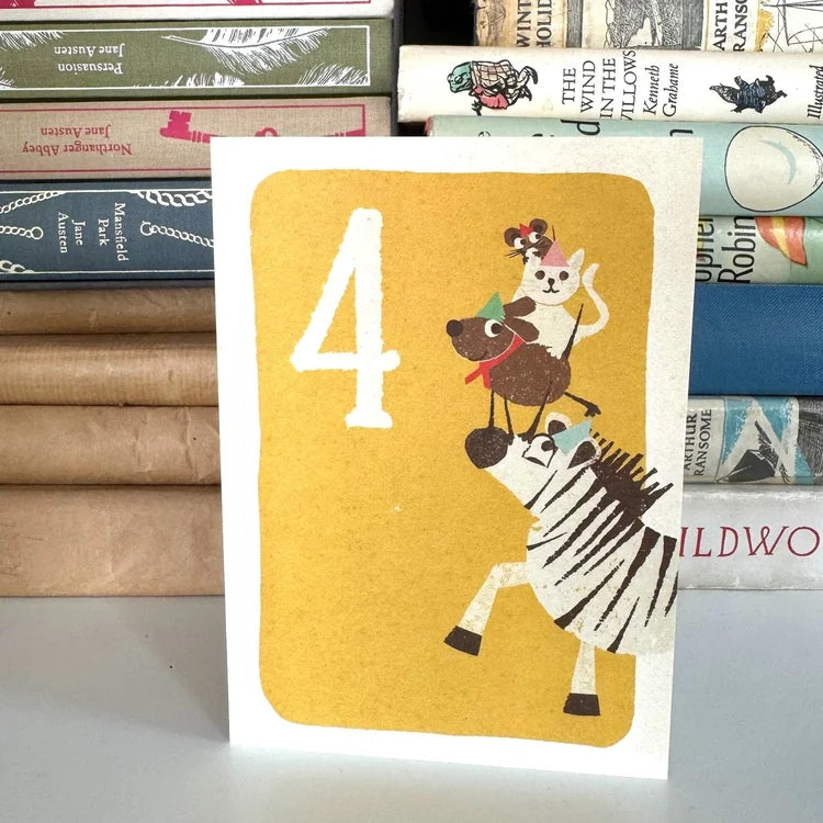 4 Party Animals Card