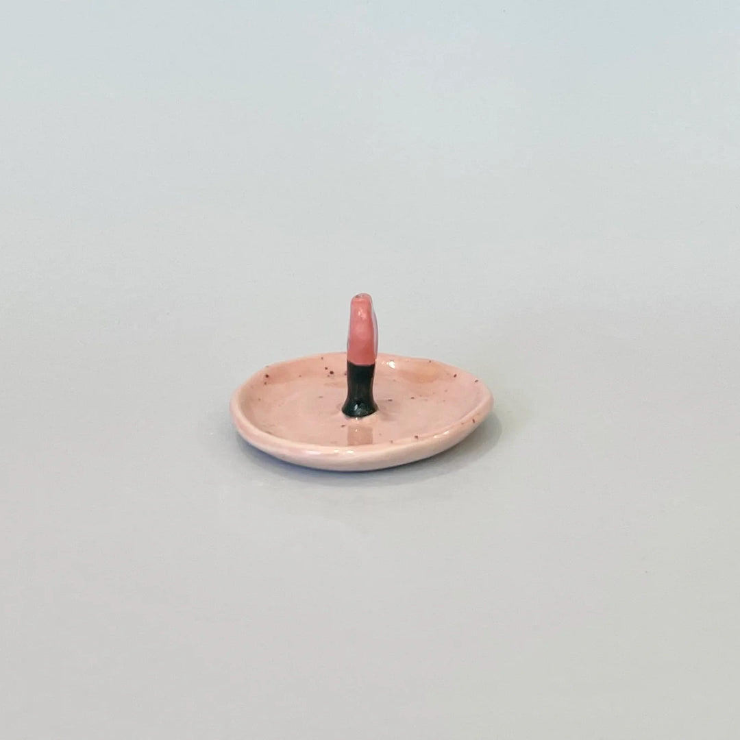 Tulip Round Incense Holder - Pink Speckle