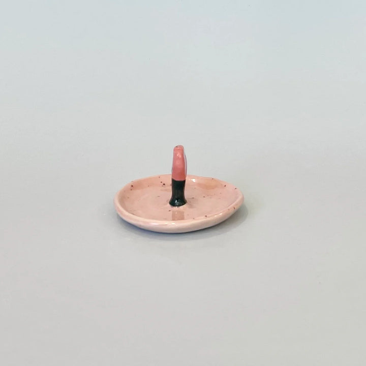 Tulip Round Incense Holder - Pink Speckle
