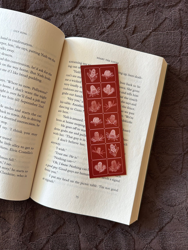 Banksia Bookmark - Outback Red