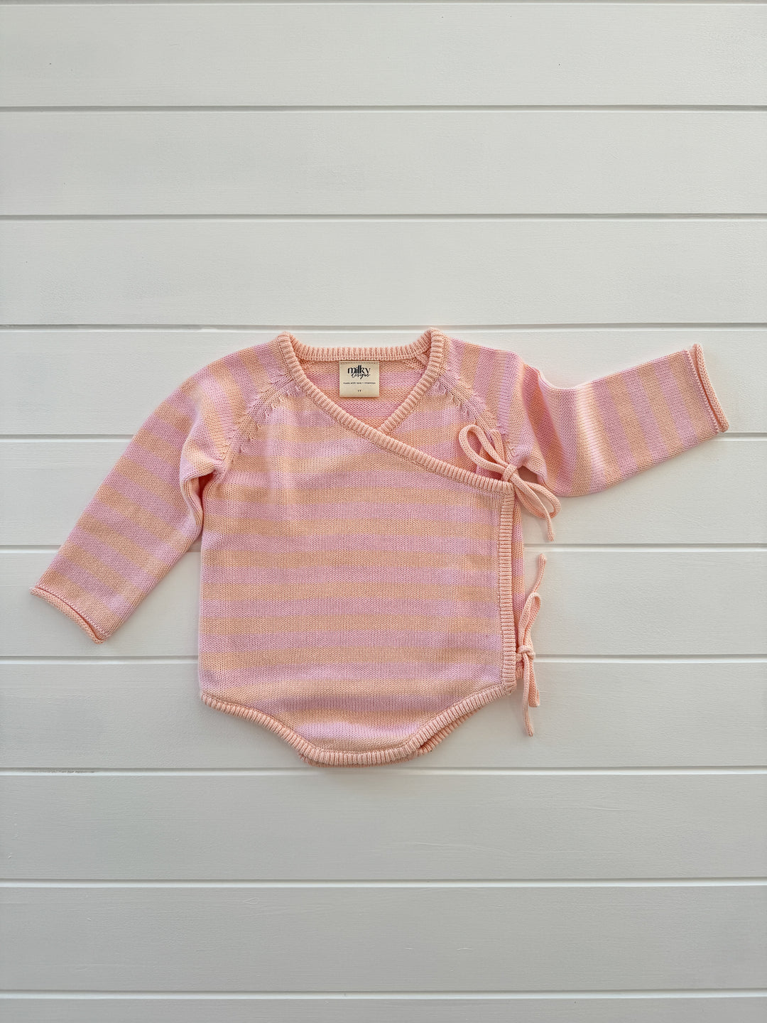 Essential Wrap Romper - Pink & Peach