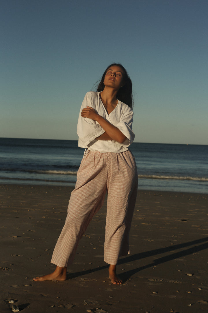 Mia Wrap Top - White