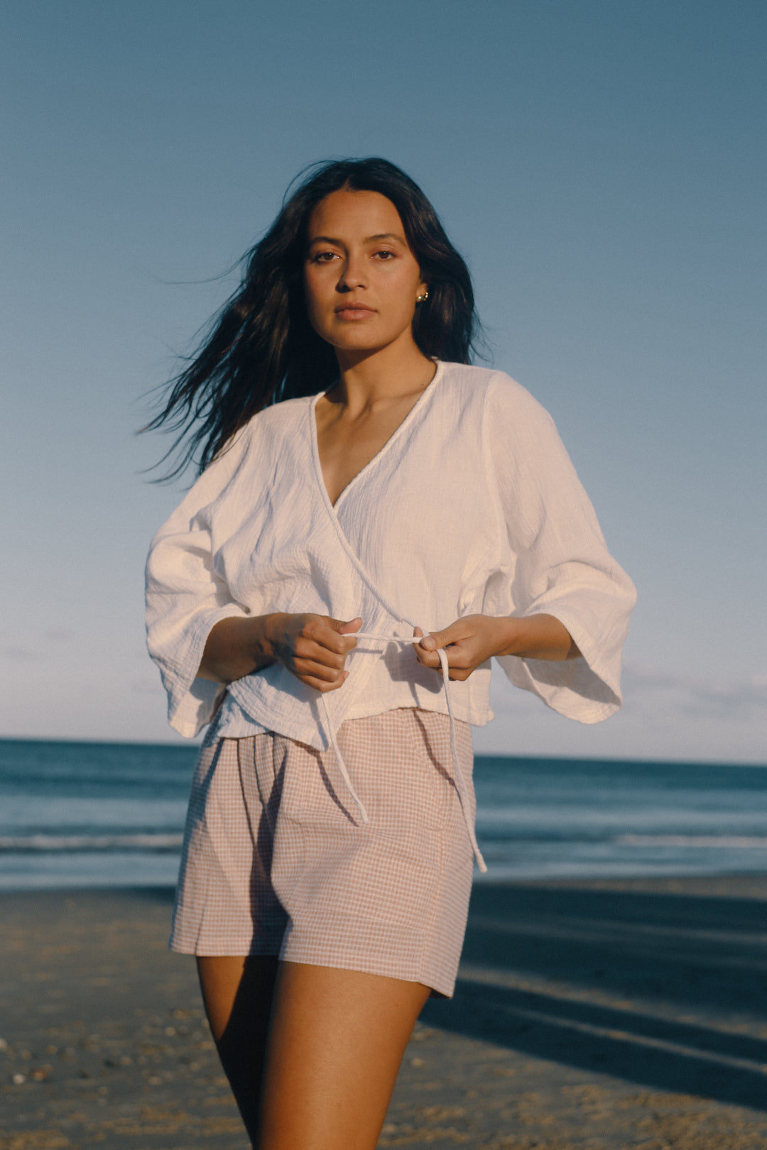 Mia Wrap Top - White