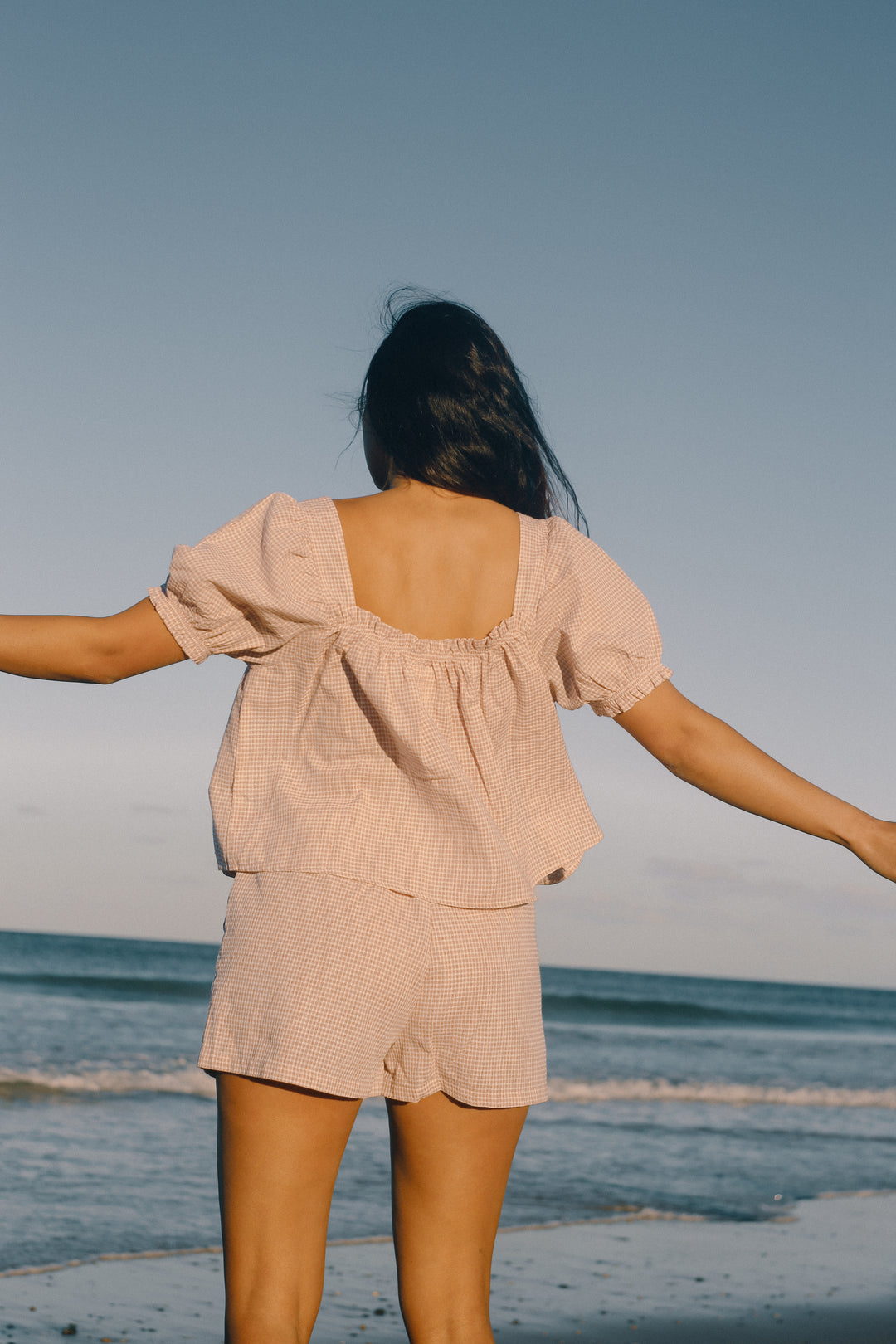 Ava Short - Dusty Rose Check