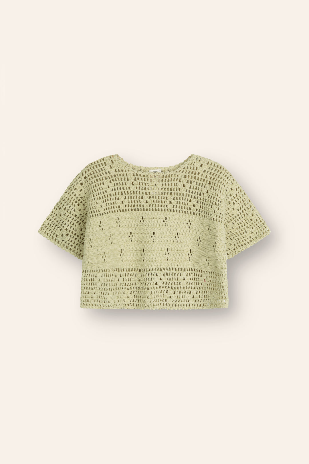 Filet Crochet Crop - Moss