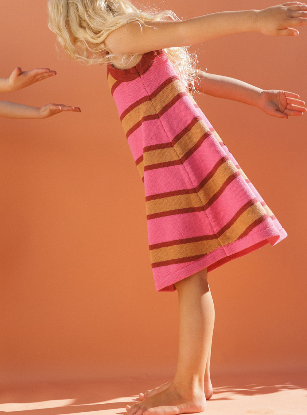 Stripe Knit Dress - Pink & Plum