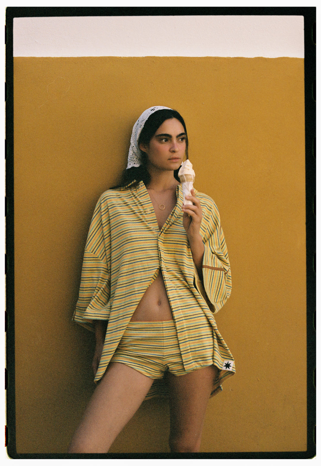 Lemon Striper Bungalow Shirt