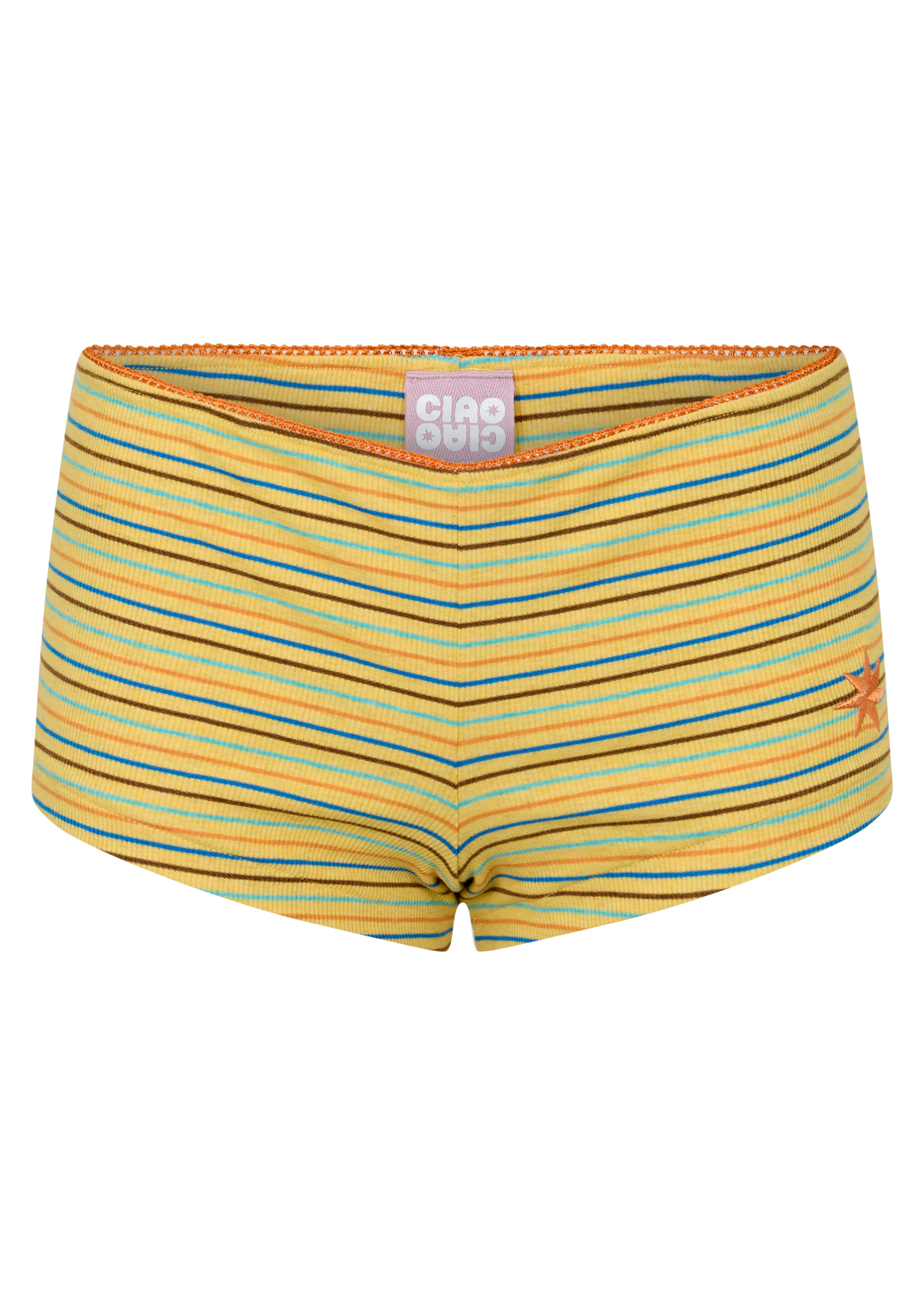 Lemon Striper Hot Pant