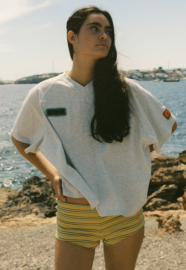 Lemon Striper Hot Pant