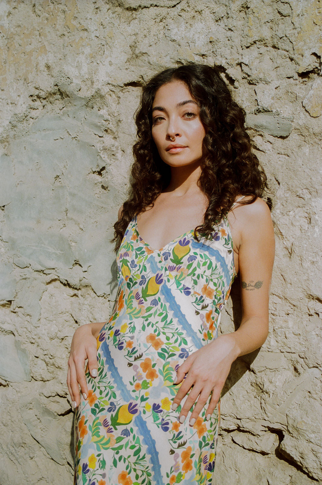 Limone Triangle Slip Dress