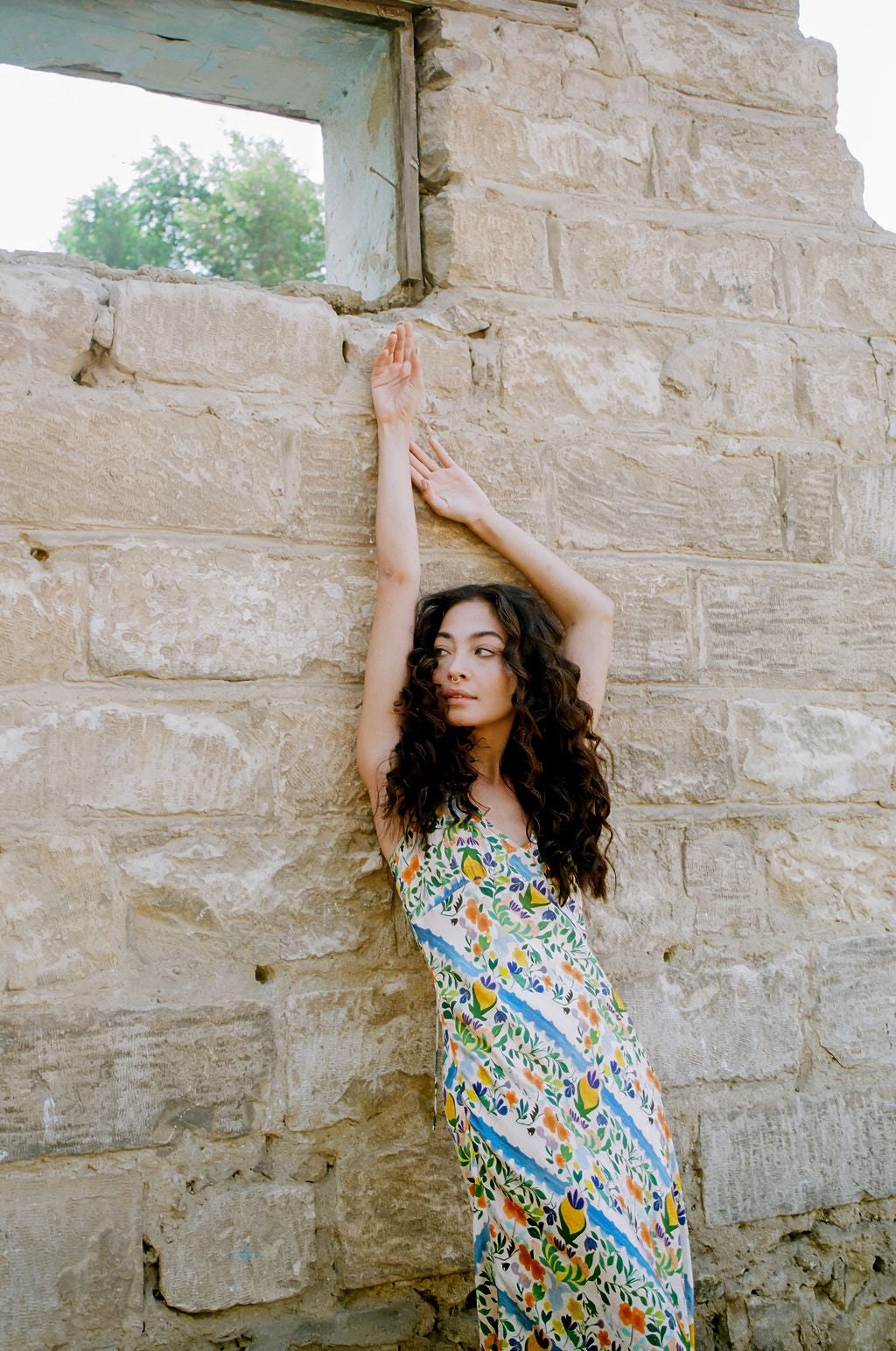 Limone Triangle Slip Dress