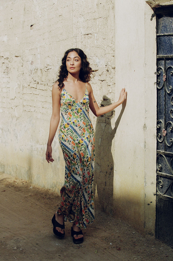 Limone Triangle Slip Dress