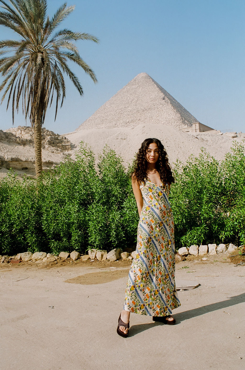 Limone Triangle Slip Dress