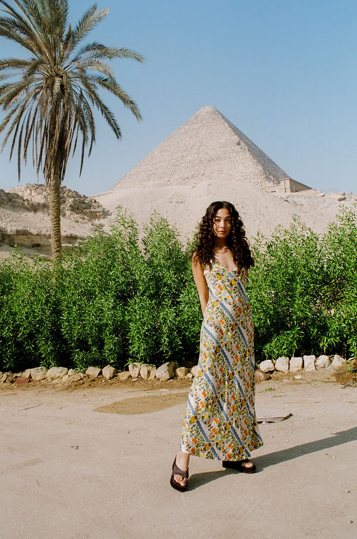 Limone Triangle Slip Dress