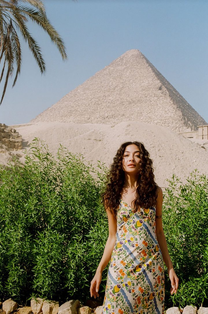 Limone Triangle Slip Dress