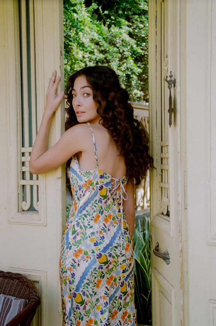 Limone Triangle Slip Dress