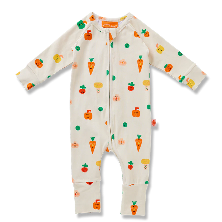 Teeny Tiny Veg Long Sleeve Romper
