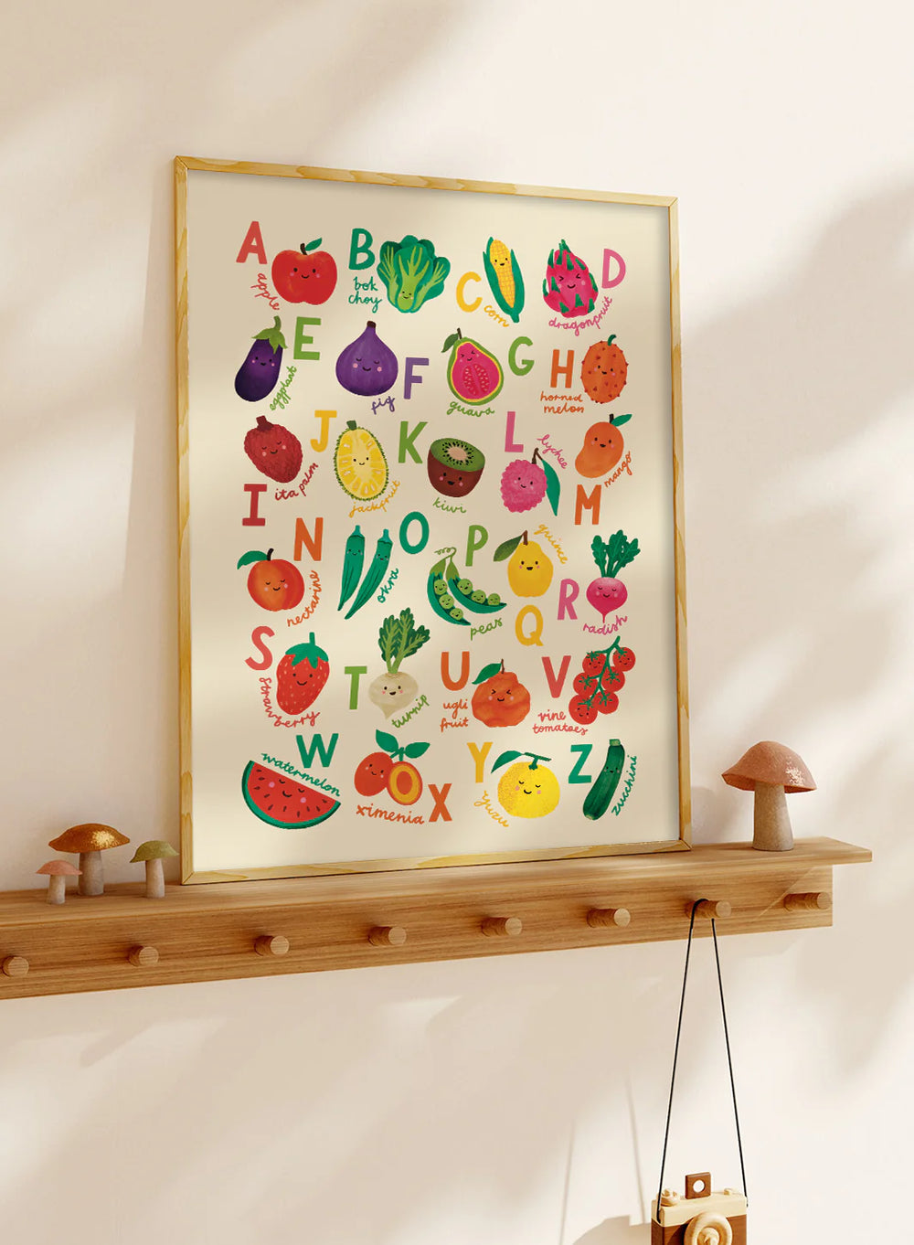 Fruit + Veg A-Z Alphabet Print A3