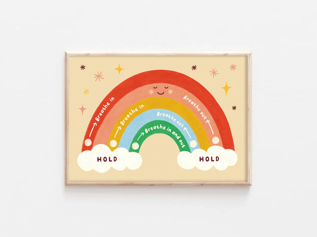 Mindful Rainbow Breathing Print A3