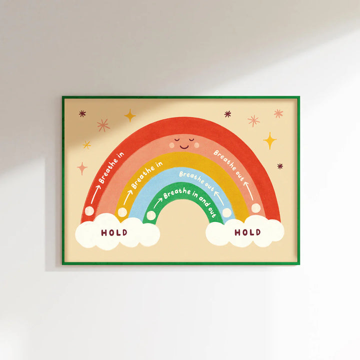 Mindful Rainbow Breathing Print A3