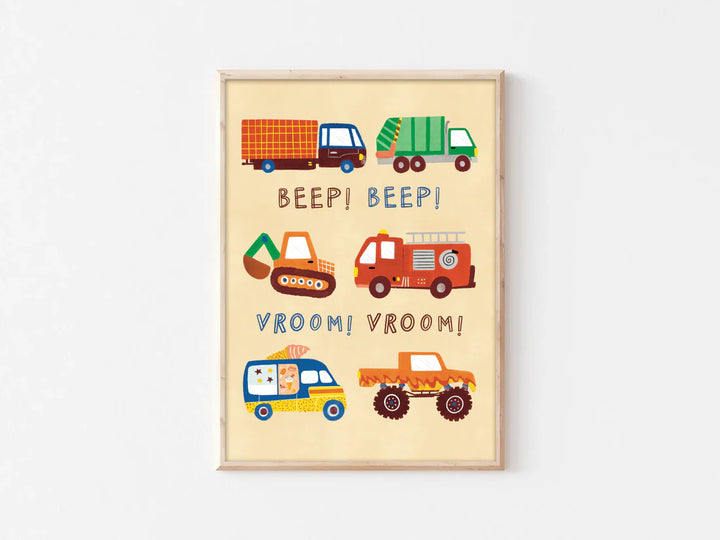 Vehicles Print A3