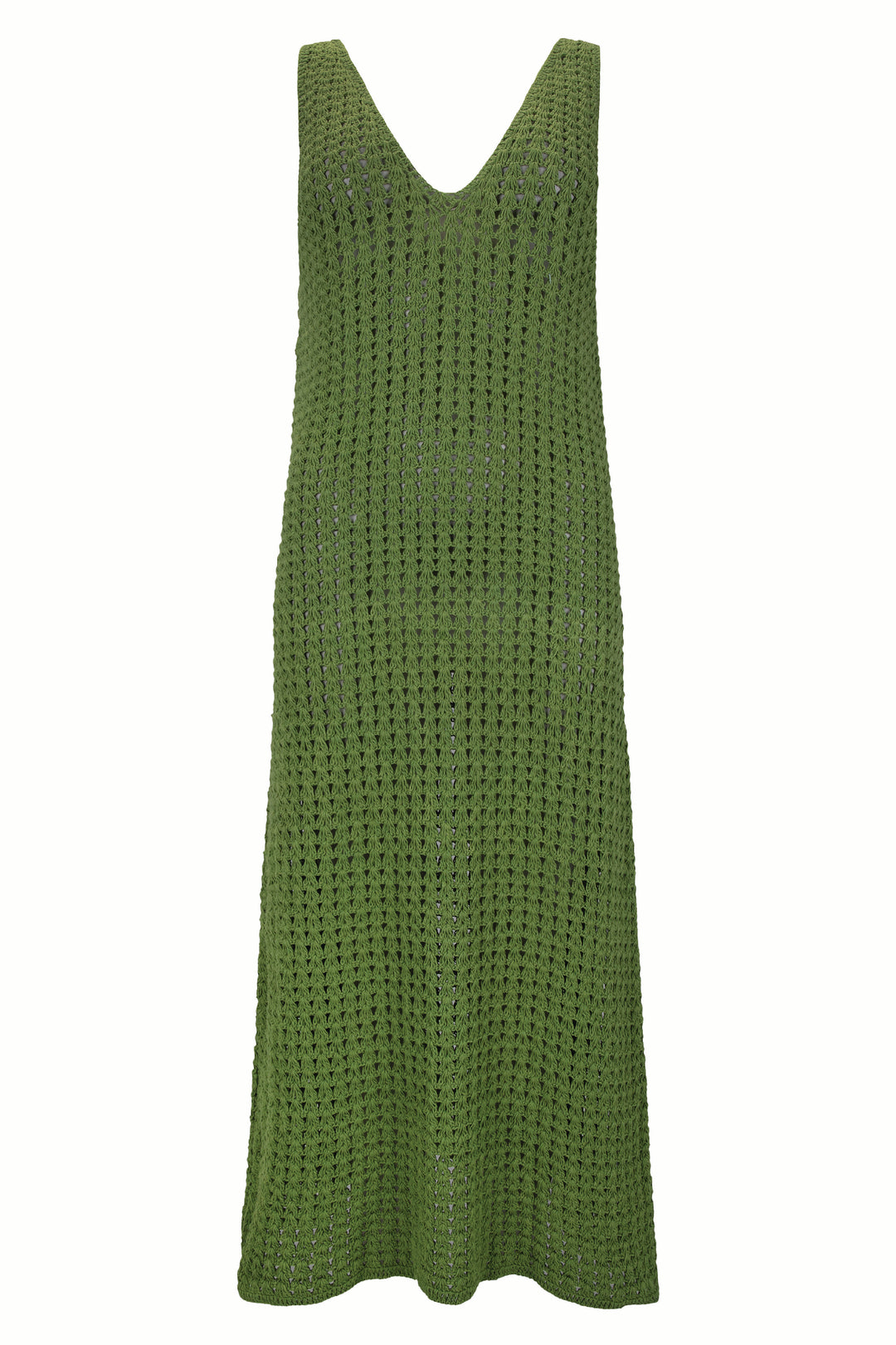 Maggie Crochet Midi Dress - Olive