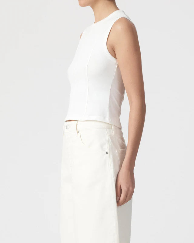 Pannelle Rib Tank - Ecru