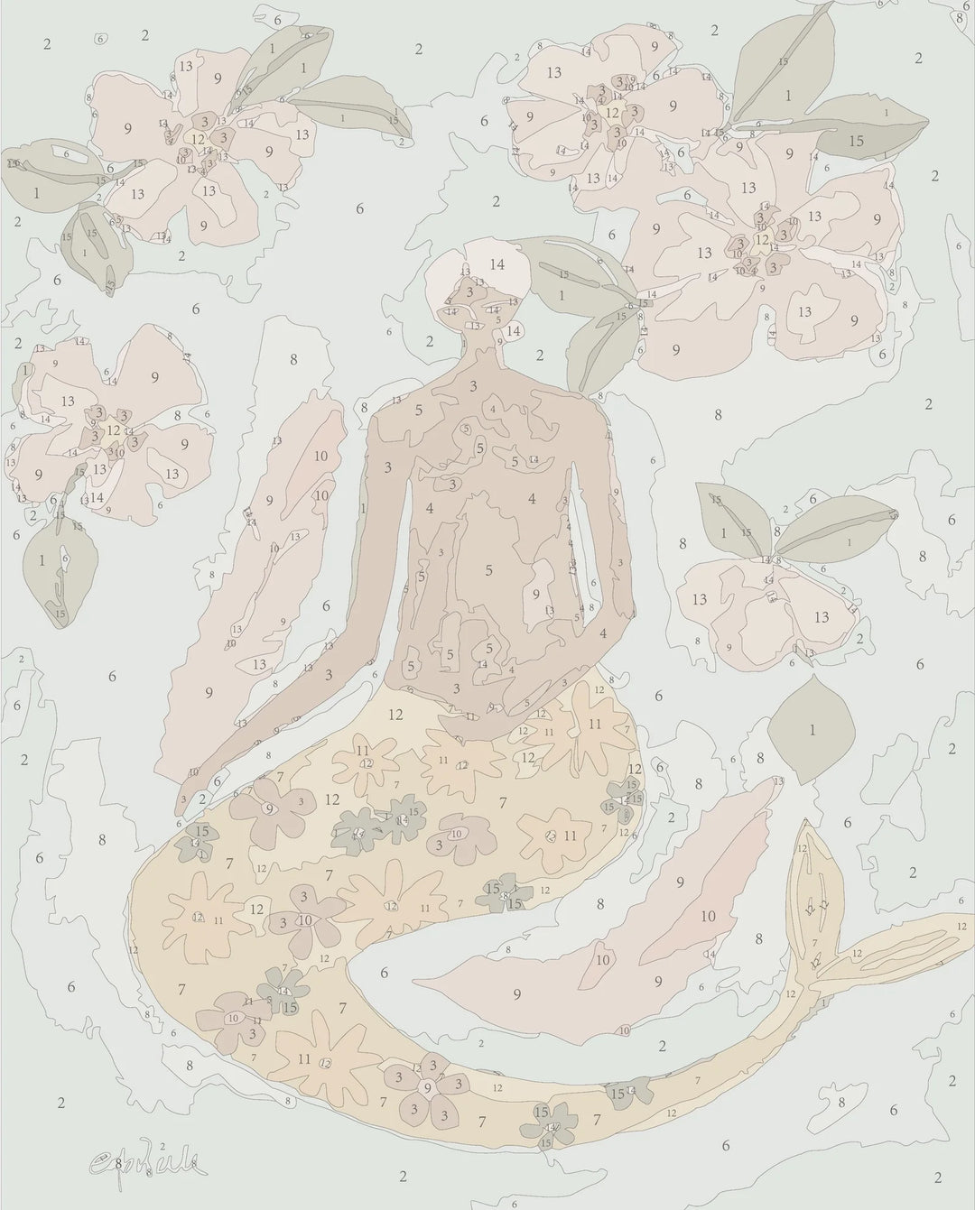 Lady Of The Sea Framed Paint By Numbers Kit