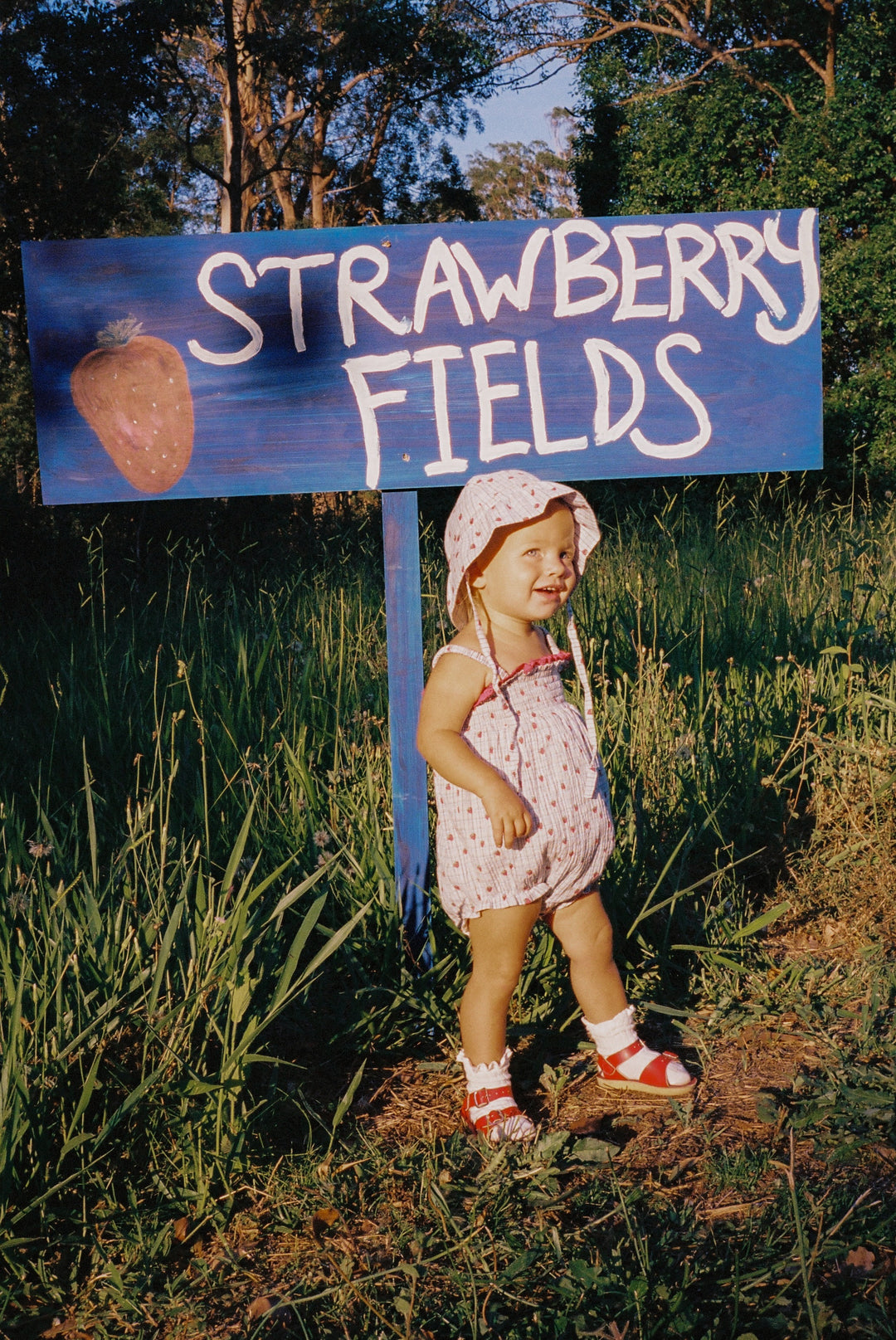 Poet Baby Sunhat - Strawberry Check