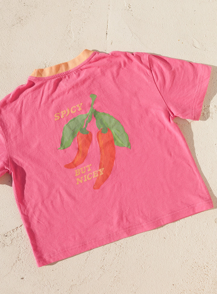 Spicy But Nicey T Shirt - Pink