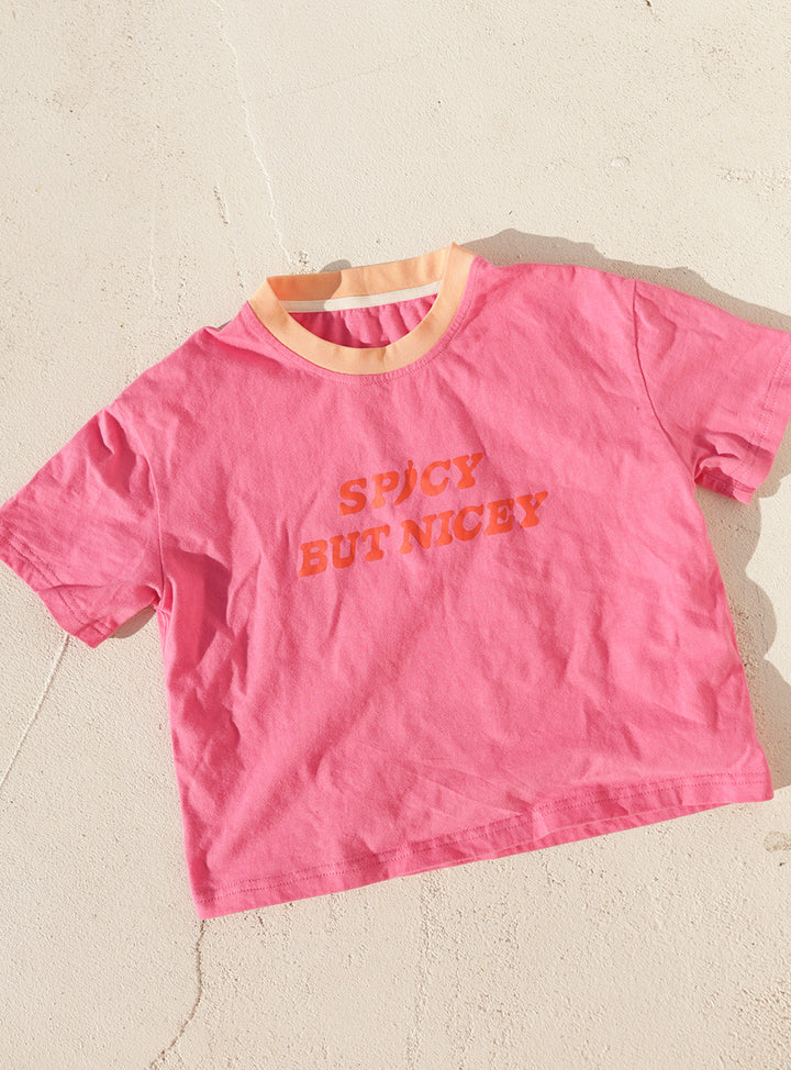 Spicy But Nicey T Shirt - Pink