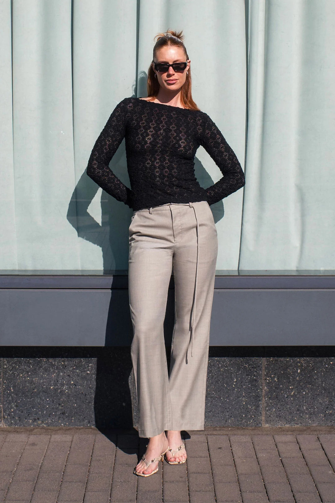 Samantha Clover Lace Top - Noir
