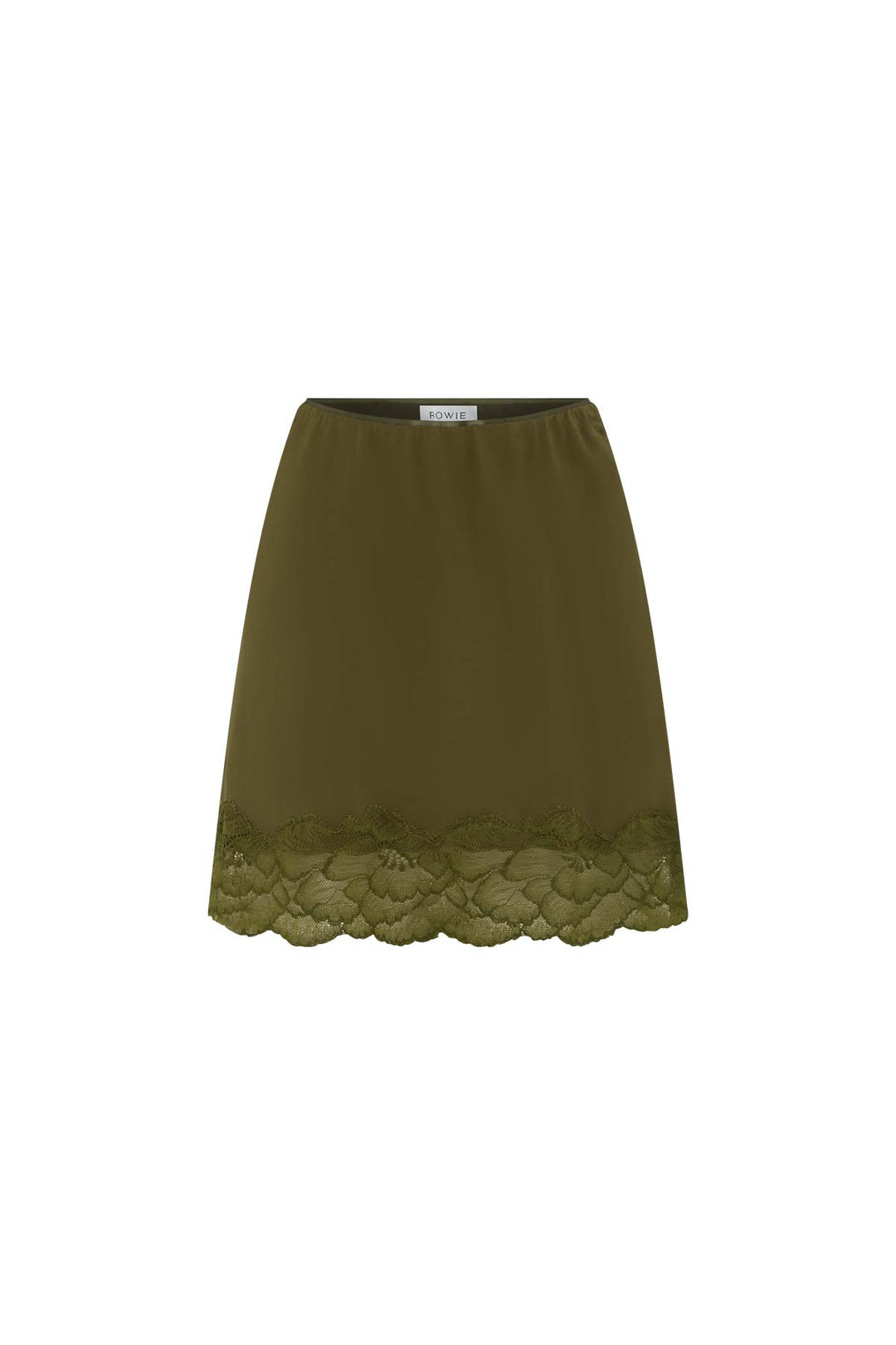 Marina Silk Mini Skirt - Olive