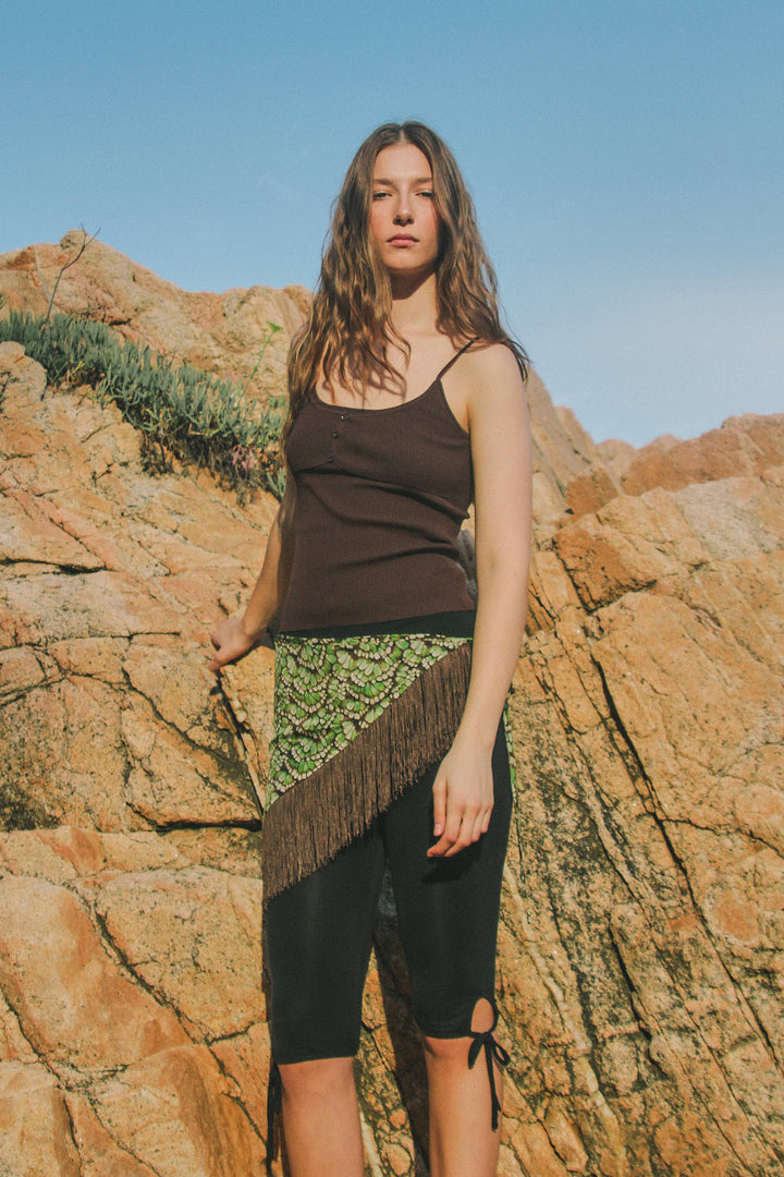 Mary Layered Knit Singlet - Espresso