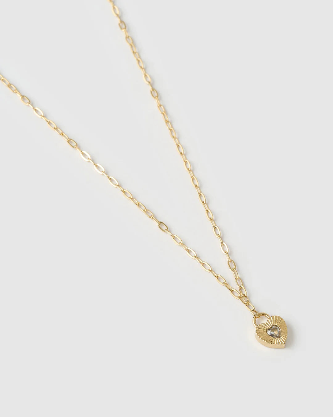 Ruby Heart Necklace - Stone