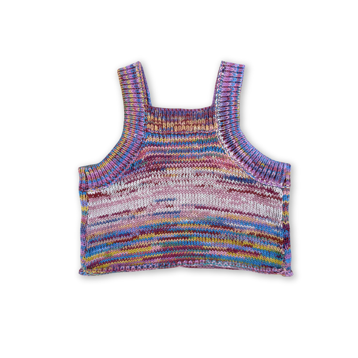 Knitted Singlet Top- Rainbow