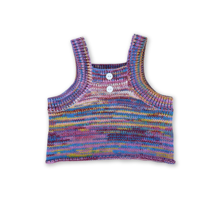 Knitted Singlet Top- Rainbow