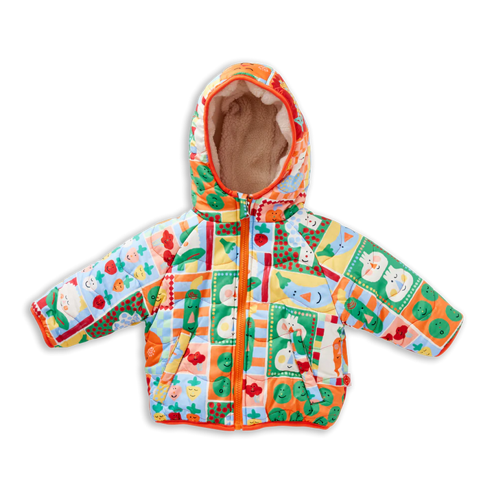 Pocket Patch Reversible Kids Puffer Jacket