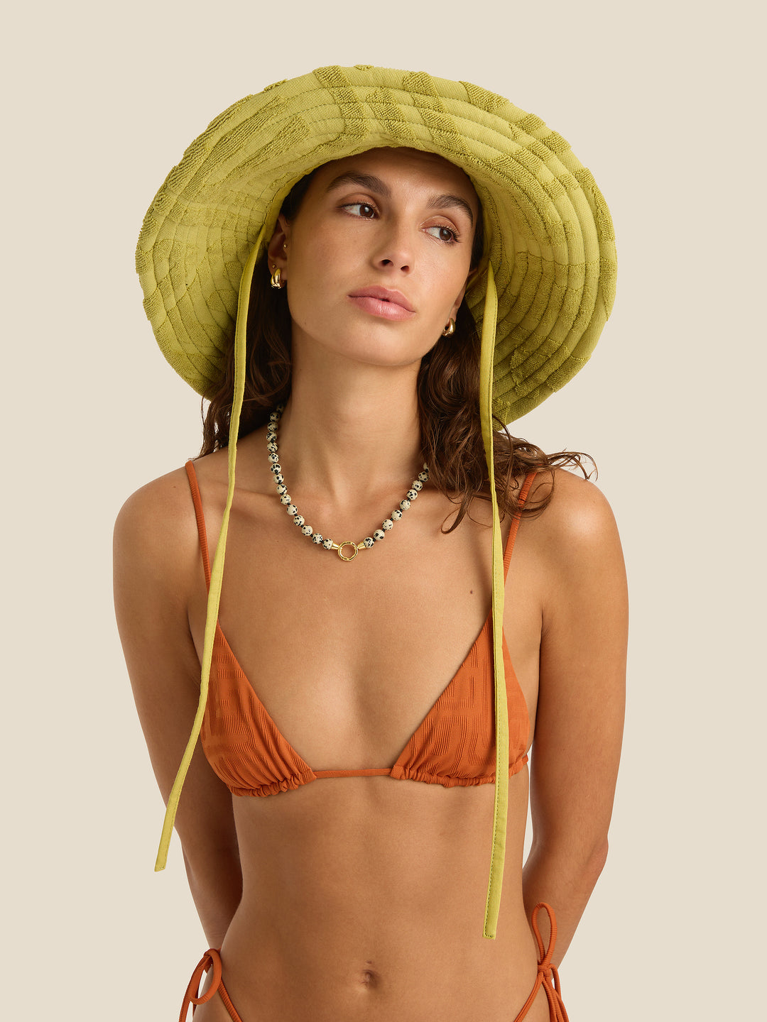 Towelling Sun Hat - Aloe